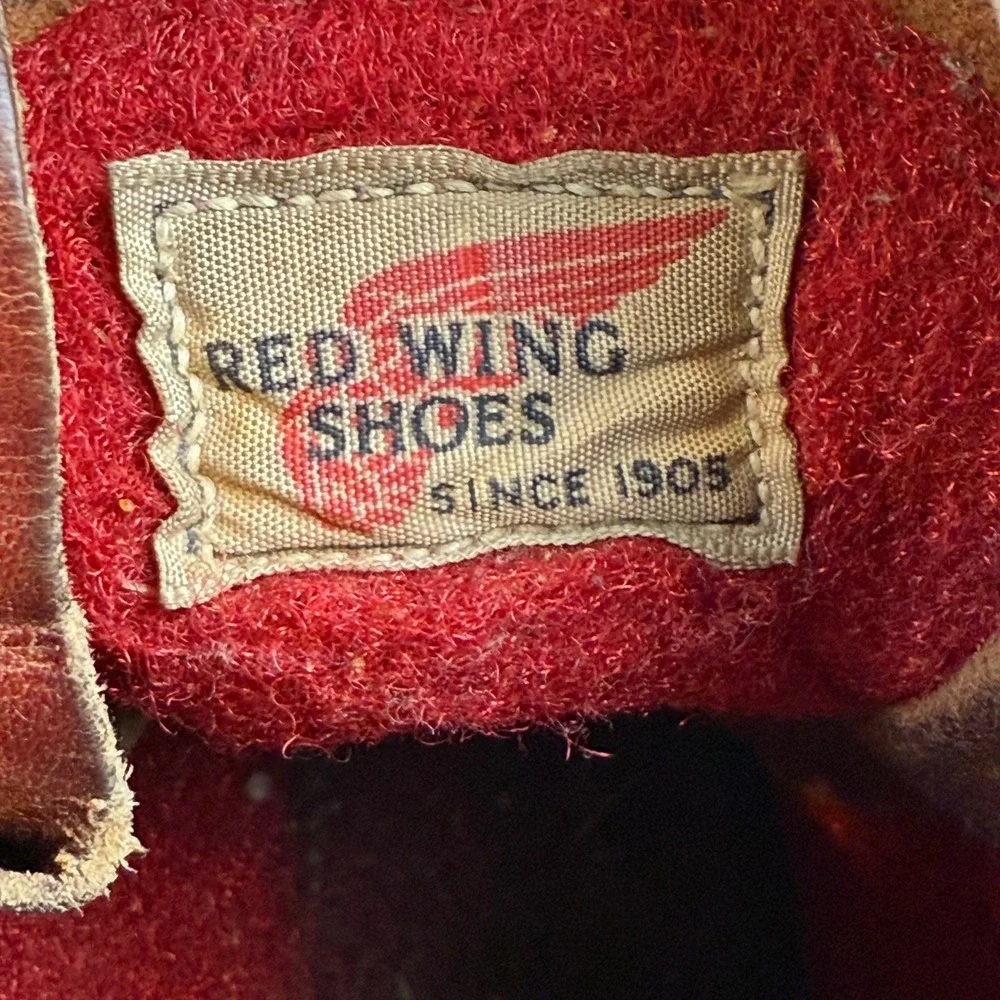 Vintage Red Wing Irish Setter Mens Brown Leather Moc Toe Work Boots Crepe Sole